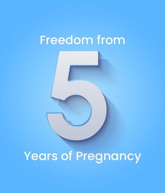 Freedom form 5 years of pregnancy